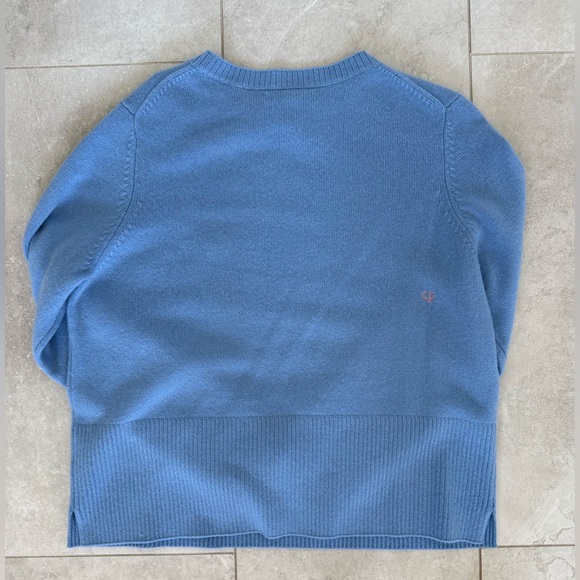 Chinti & Parker Blue Cashmere Crewneck Sweater size Small - Picture 2 of 5